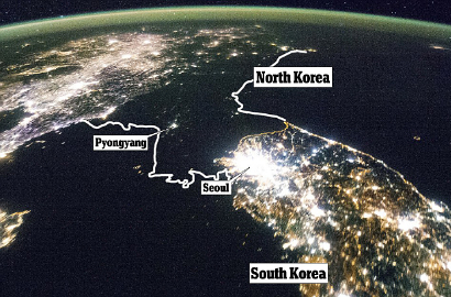 Korea Utara 'Hilang' dari Bumi di Malam Hari