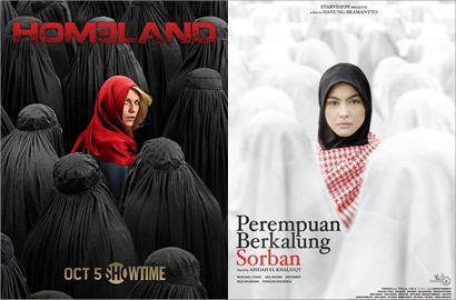 Poster Serial Amerika 'Homeland' Mirip 'Perempuan Berkalung Sorban'?