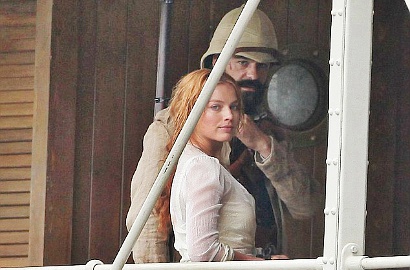 Foto Margot Robbie Sebagai Jane di Lokasi Syuting 'The Legend of Tarzan'