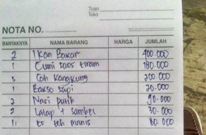 Wah, Makan di Anyer Bisa Habis Rp 1 Juta?