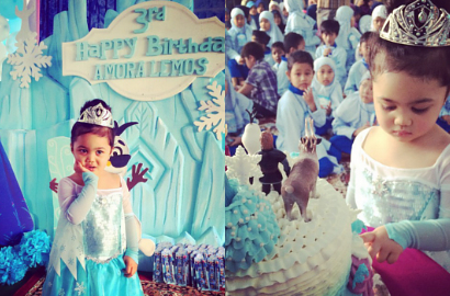 Uniknya Ultah Putri Krisdayanti Bertema 'Frozen' Digelar di Pesantren