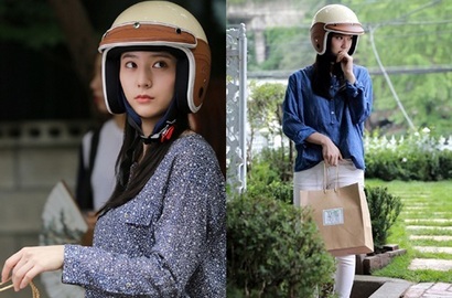 Foto Adegan Krystal Mandikan Anjing dan Bawa Motor di 'My Lovely Girl'