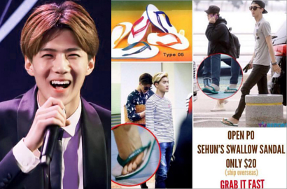 Dipakai Sehun EXO, Sandal Jepit Kini Dihargai Rp 200 Ribu