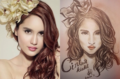 Cinta Laura Senang Kecantikannya Dilukis Julian Jacob
