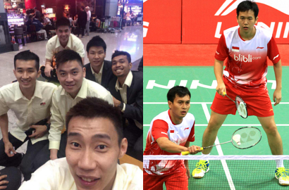 Lee Chong Wei Foto Selfie, Tim Indonesia Jajal Arena Asian Games 2014