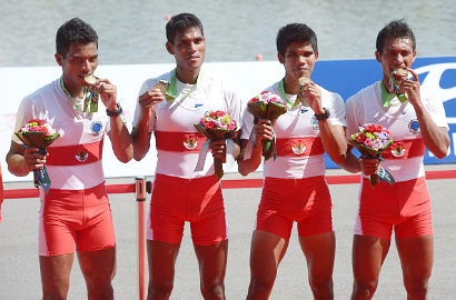 Tim Dayung Indonesia Rebut Perunggu dari Korea Selatan