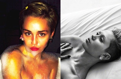 Miley Cyrus Pamer Foto Topless di Instagram