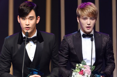 Kim Soo Hyun dan Jaejoong JYJ Menang Korea Drama Awards 2014