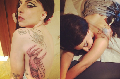 Lady Gaga Tambah Tato Baru Di Punggung untuk Fans