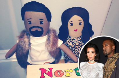 North West Punya Boneka Kim Kardashian dan Kanye West