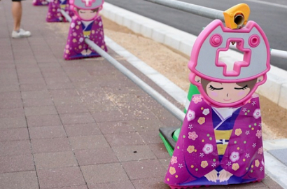 Lucunya Pembatas Perbaikan Jalan di Jepang