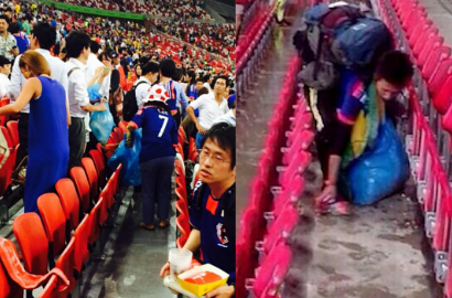 Fans Jepang Juga Lakukan Aksi Bersih-Bersih di Laga Kontra Brasil