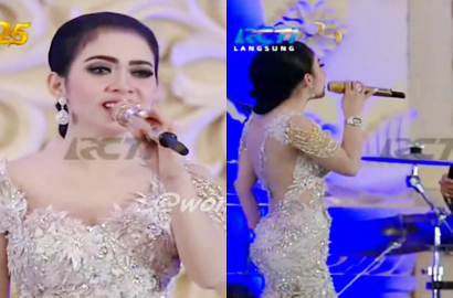 Syahrini Seksi Pakai Gaun Backless di Resepsi Raffi-Nagita