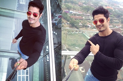 Vin Rana Keder Selfie di Atas Gedung Lantai 18