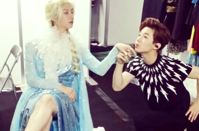 Fans Terpukau Kaki Mulus Heechul SuJu Foto Jadi Elsa 'Frozen'