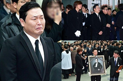 PSY Menangis, Hujan Air Mata di Pemakaman Shin Hae Chul