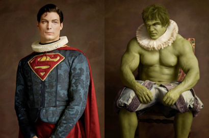 Superman, Hulk Cs Berpose Ala Lukisan Abad ke-16