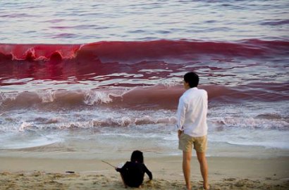 Datang Ombak Merah di Pantai Selatan Tiongkok, Kiamat Sudah Dekat?