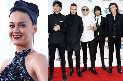 Katy Perry Antusias Rebutan Foto 1D Bareng Directioners Lainnya