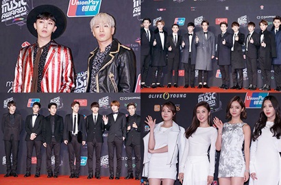 EXO, G-Dragon, Taeyang Cs Adu Keren di Red Carpet MAMA 2014