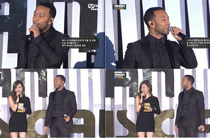 Tiffany SNSD dan Chen EXO Tampil Bareng John Legend di MAMA 2014