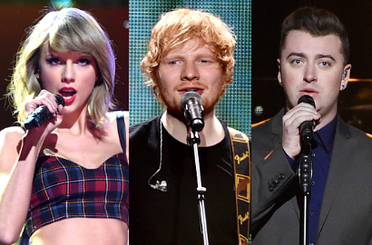 Taylor Swift, Sam Smith and Ed Sheeran Bakal Tampil di BRIT Awards 2015