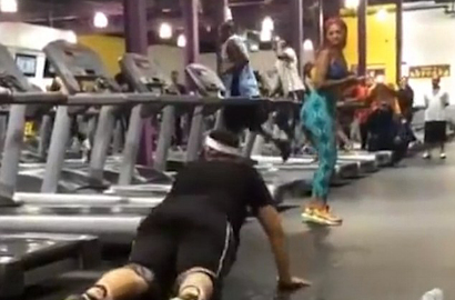 Jatuh dari Treadmill, Pria Ini Pura-Pura Push-Up
