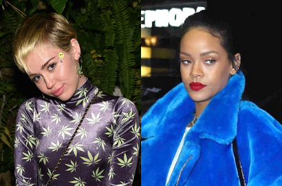 Miley Cyrus Jilat Jamur, Rihanna Punya Pohon Unik untuk Rayakan Natal