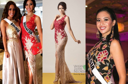 Cantiknya Elvira Kenakan Dress Batik Sumenep di Miss Universe 2015