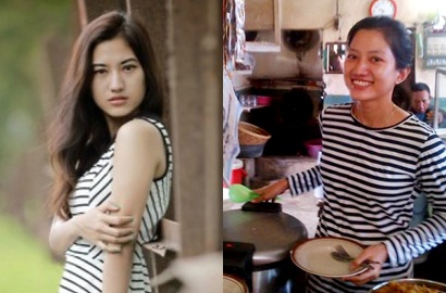 Penjual Warteg Cantik Bikin Heboh Netter