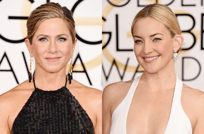 Jennifer Aniston Tepuk Pantat Kate Hudson di Golden Globe 2015