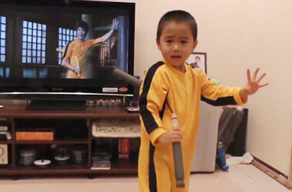Keren, Bocah 4 Tahun di Tiongkok Peragakan Gaya Bruce Lee