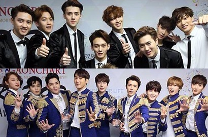 TVXQ, EXO, SuJu Menangkan Penjualan Kuartal di Gaon Awards 2015