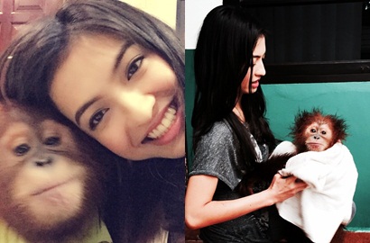 Raline Shah Tuai Kritikan Pamer Manja-Manjaan dengan Bayi Orangutan
