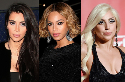 Kim K, Beyonce, Lady GaGa Pamer Belahan Dada di Red Carpet Grammy 2015