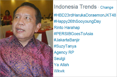Wafatnya Rinto Harahap Jadi Trending Topik di Twitter