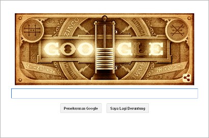 Rayakan Ulang Tahun Alessandro Volta, Google Doodle Pasang Wajah Baru