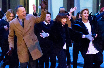 Carly Rae Jepsen Syuting 'I Really Like You' Bareng Justin Bieber dan Tom Hanks