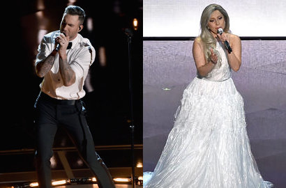 Adam Levine dan Lady GaGa Tampil Memukau di Panggung Oscar 2015