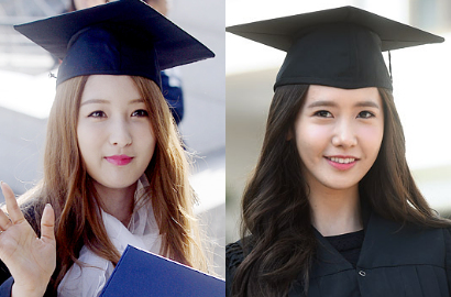 Cantiknya Yoona SNSD dan Jihyun 4Minute Saat Wisuda