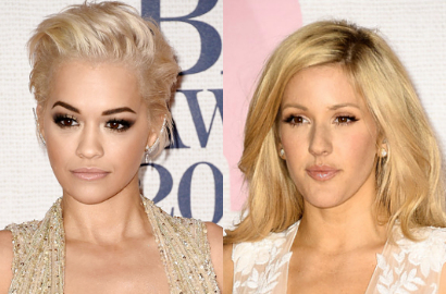 Rita Ora dan Ellie Goulding 'Saingan' Belahan Dada di Brit Awards 2015