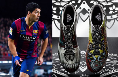 Kerennya Luis Suarez Dapat Sepatu Adidas Bertato 'Love or Hate'