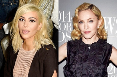 Kim Kardashian Ngaku Rambut Blondenya Terinspirasi Madonna