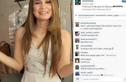 Luna Maya Ucap Syukur ke Fans Instagram Tembus 2 Juta Follower