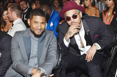 Usher dan Chris Brown Siap Reuni untuk Single 'All Falls Down'