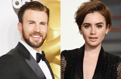 Resmi Pacaran, Chris Evans dan Lily Collins Makan Malam Bareng