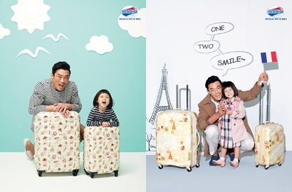 Imutnya Choo Sarang Bersama Ayahnya untuk Iklan Koper