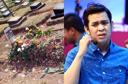 Makam Olga Syahputra Sebarkan Aroma Wangi Bunga