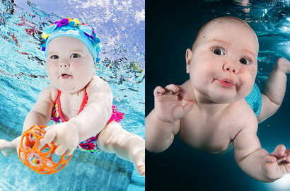 Lucunya Foto Underwater Bayi Hasil Jepretan Fotografer di Amerika