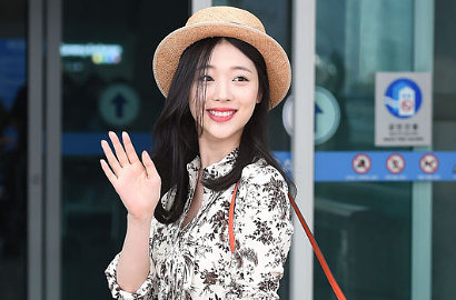 Cerianya Sulli f(x) Pakai Daun Pisang Saat Pemotretan Majalah di Bali